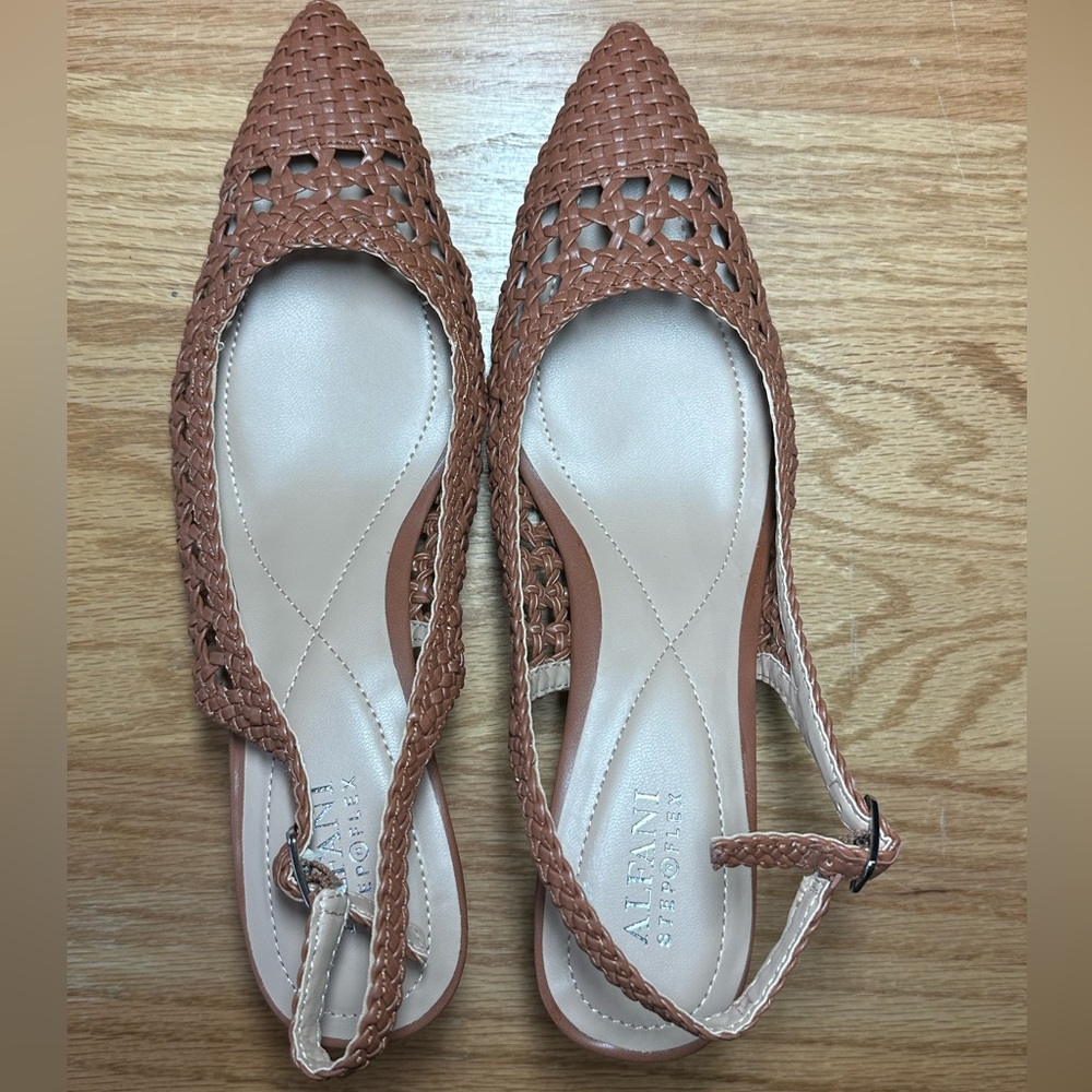 New Alfoni Woven Slingbacks